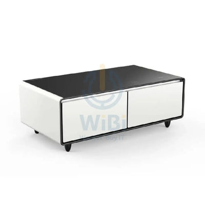 Gamax Elegant Smart Coffee Table with 135L Refrigerator - 2x USB / White Accessories > Smart Devices
