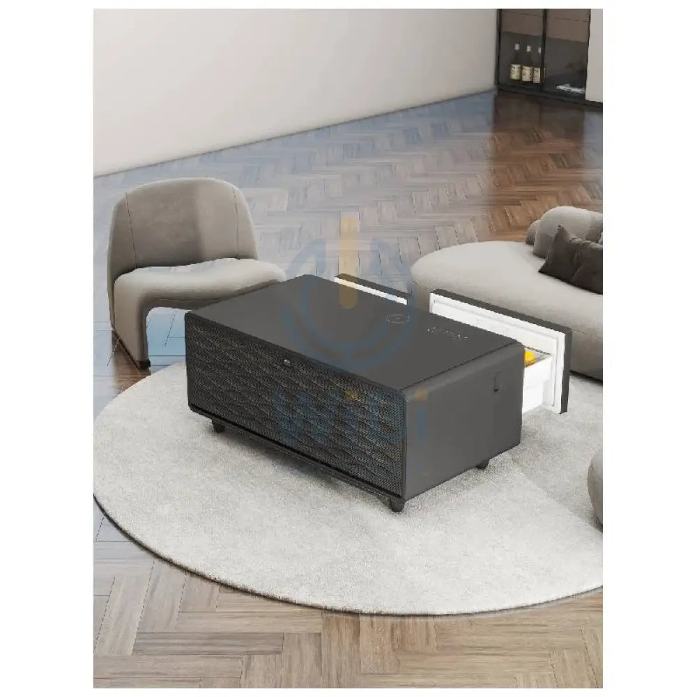 Gamax Elegant Smart Coffee Table with 90L Refrigerator - 2x USB / Black Accessories > Smart Devices