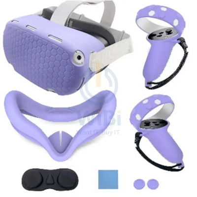 Gamax Oculus Quest 2 Silicone Protective Case Set - Purple Accessories > Gaming Controllers > Gaming Zone