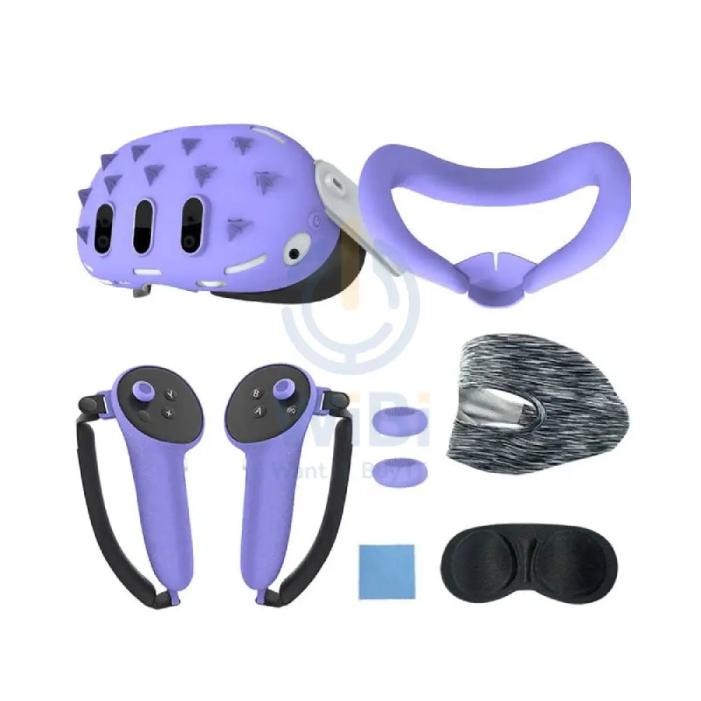 طقم حماية سيليكون جاماكس سيليكون لميتا كويست 3 - اكسسوارات بنفسجية > وحدات تحكم الألعاب >منطقة الألعاب