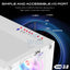 GameOn Emperor Midnight III Series Mid Tower Gaming Case - USB / White Gaming Consoles > Gaming Zone