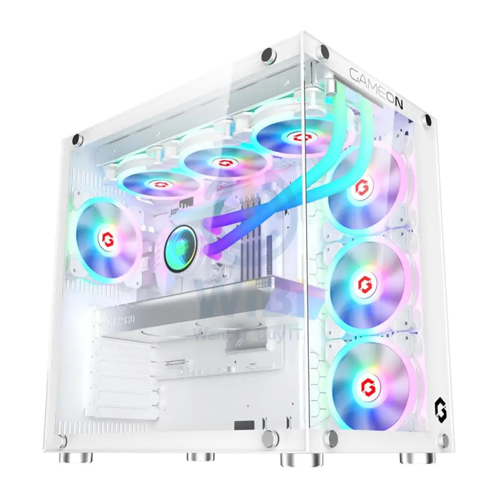 GameOn Emperor Midnight III Series Mid Tower Gaming Case - USB / White Gaming Consoles > Gaming Zone