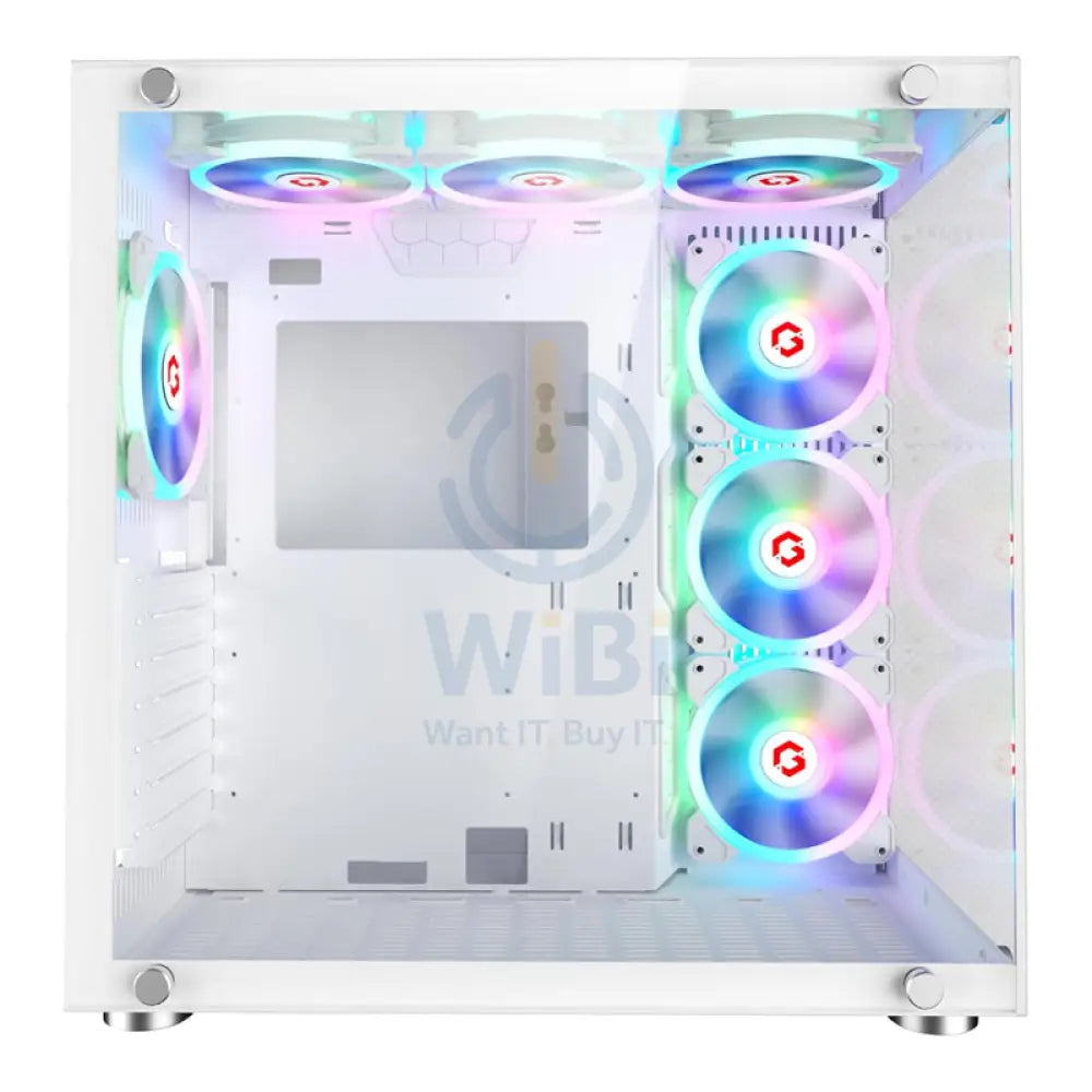 GameOn Emperor Midnight III Series Mid Tower Gaming Case - USB / White Gaming Consoles > Gaming Zone