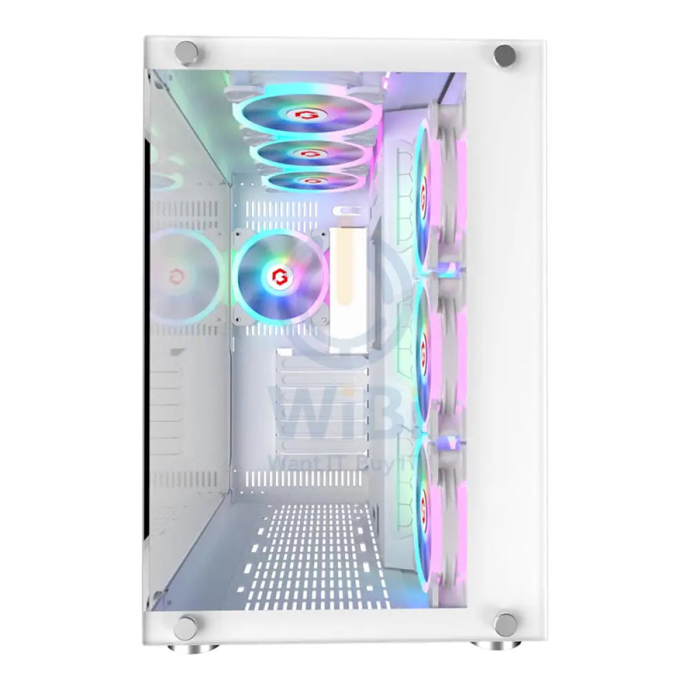 GameOn Emperor Midnight III Series Mid Tower Gaming Case - USB / White Gaming Consoles > Gaming Zone