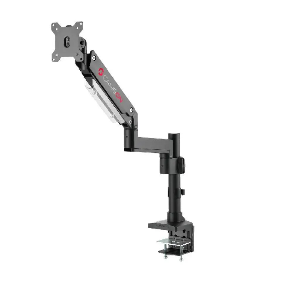 GameOn GO-2083 Pole-Mounted Aluminum Heavy-Duty Spring-Assisted Single Monitor Arm - Black Accessories > Other Gaming
