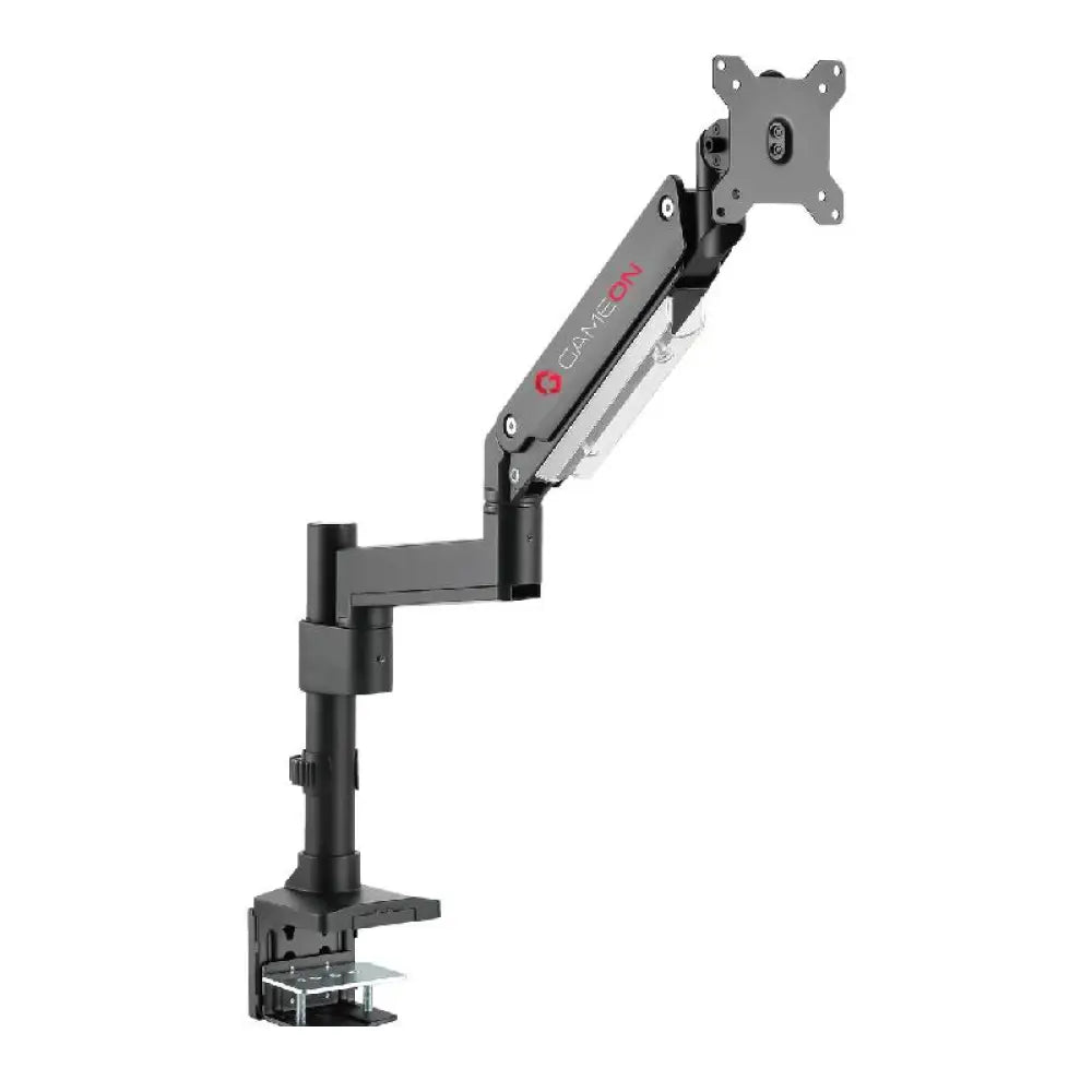 GameOn GO-2083 Pole-Mounted Aluminum Heavy-Duty Spring-Assisted Single Monitor Arm - Black Accessories > Other Gaming