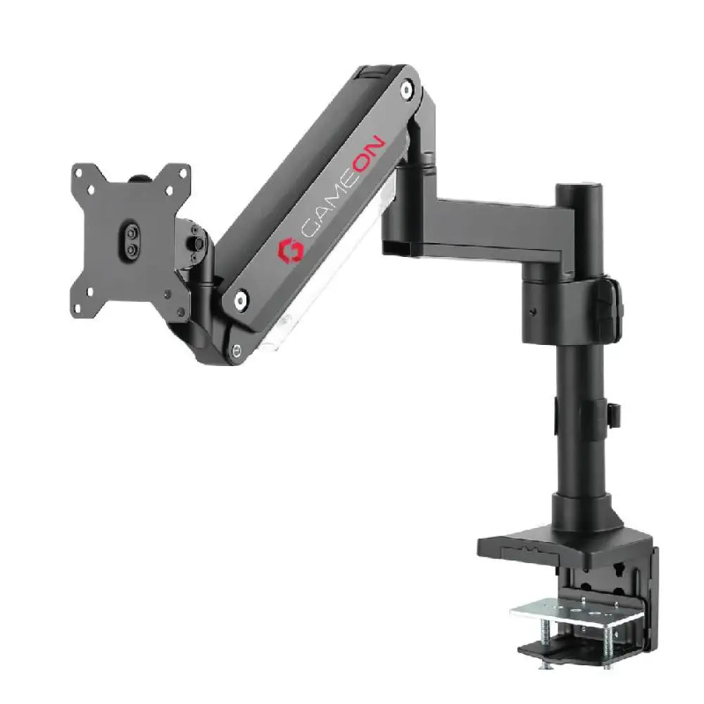 GameOn GO-2083 Pole-Mounted Aluminum Heavy-Duty Spring-Assisted Single Monitor Arm - Black Accessories > Other Gaming