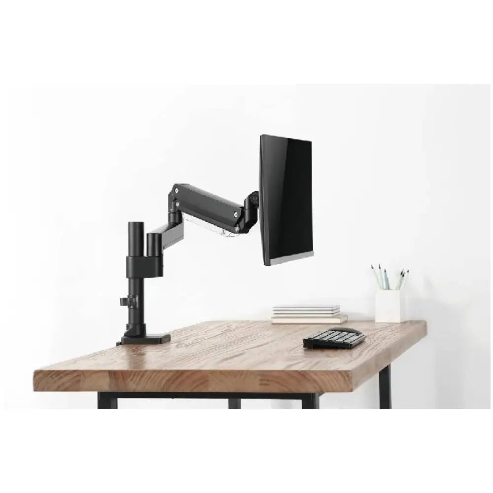 GameOn GO-2083 Pole-Mounted Aluminum Heavy-Duty Spring-Assisted Single Monitor Arm - Black Accessories > Other Gaming
