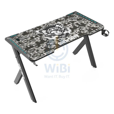 GameOn Hawksbill Series RGB Flowing Light Gaming Desk - Call Of Duty (COD) / Black Gray Accessories > Other Accessories