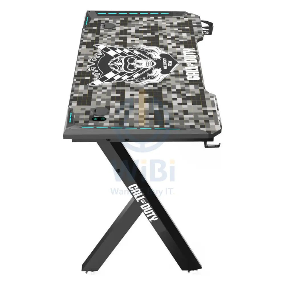 GameOn Hawksbill Series RGB Flowing Light Gaming Desk - Call Of Duty (COD) / Black Gray Accessories > Other Accessories