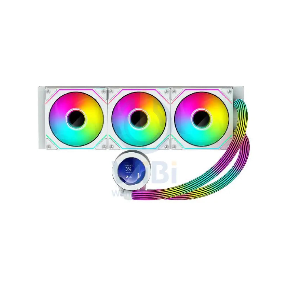 GameOn KRAKEN N360 360 مم شاشة  LCD شاشة  LCD 360 مم شاشة ليكويد وحده المعالجة المركزية  مع أنبوب ARGB - أبيض الألعاب > وحدات التحكممنطقة الألعاب