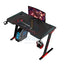GameOn Raptor II Series Z-Shaped RGB Flowing Light Gaming Desk Headphone Hook & Cup Holder - Black Accessories > Other