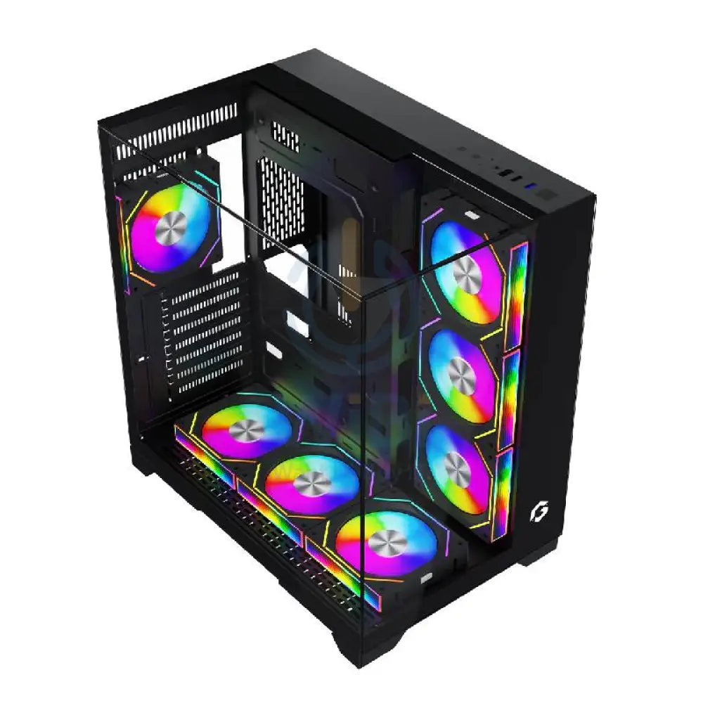 GAMEON VaIkyriei Series 3 Side Glass Mid Tower Gaming Case - Black Gaming Consoles > Gaming Zone