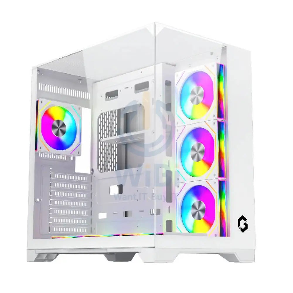 GAMEON VaIkyriei Series 3 Side Glass Mid Tower Gaming Case - White Gaming Consoles > Gaming Zone