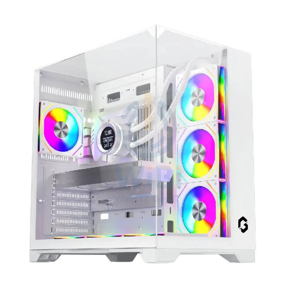 GAMEON VaIkyriei Series 3 Side Glass Mid Tower Gaming Case - White Gaming Consoles > Gaming Zone