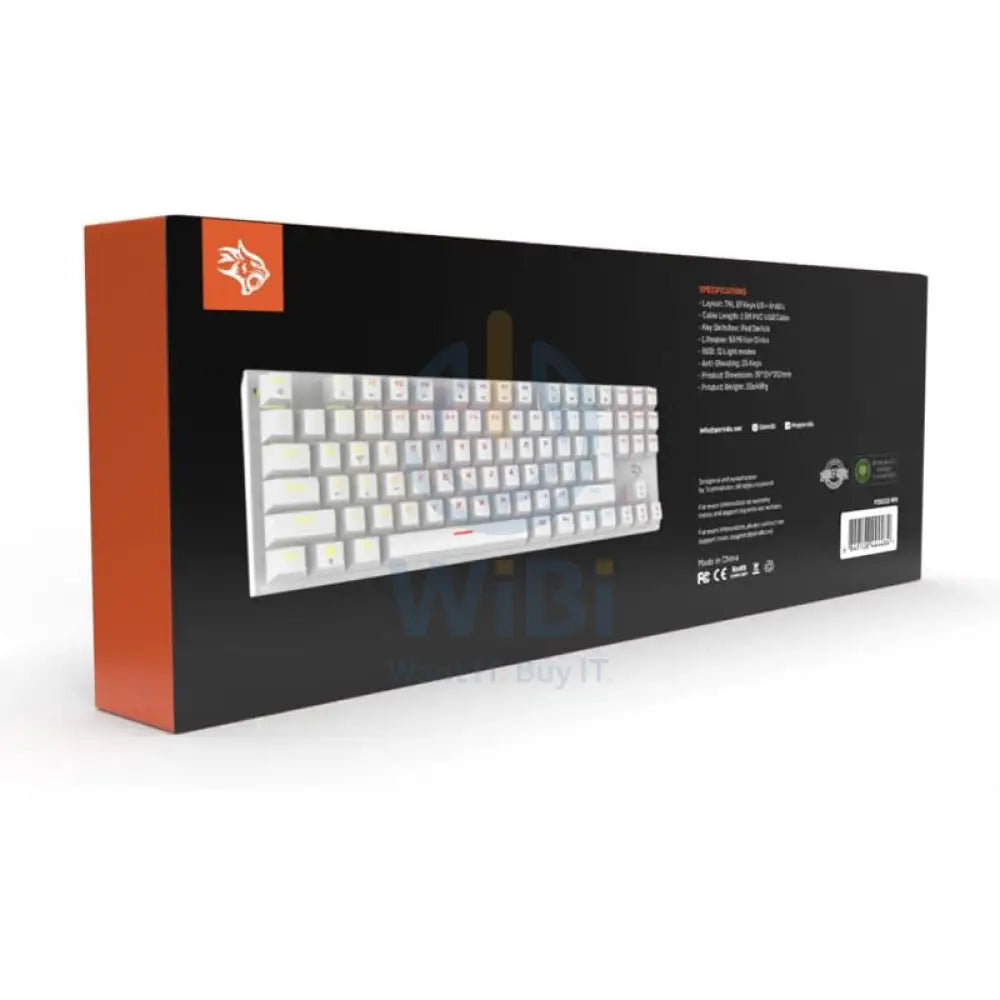 Gaming TKL Mechanical Keyboard - 1.5m / 1500mAh / Wired / Type-C / Arabic/English - White Accessories > Keyboard & Mouse