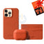 Gift Set Leather Case iPhone 12 Pro Max - Airpod Pro - Wallet - Orange Accessories > Mobiles & Tablets