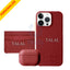 Gift Set Leather Case iPhone 14 Pro Max - Airpod 3 - Wallet - RED Accessories > Mobiles & Tablets