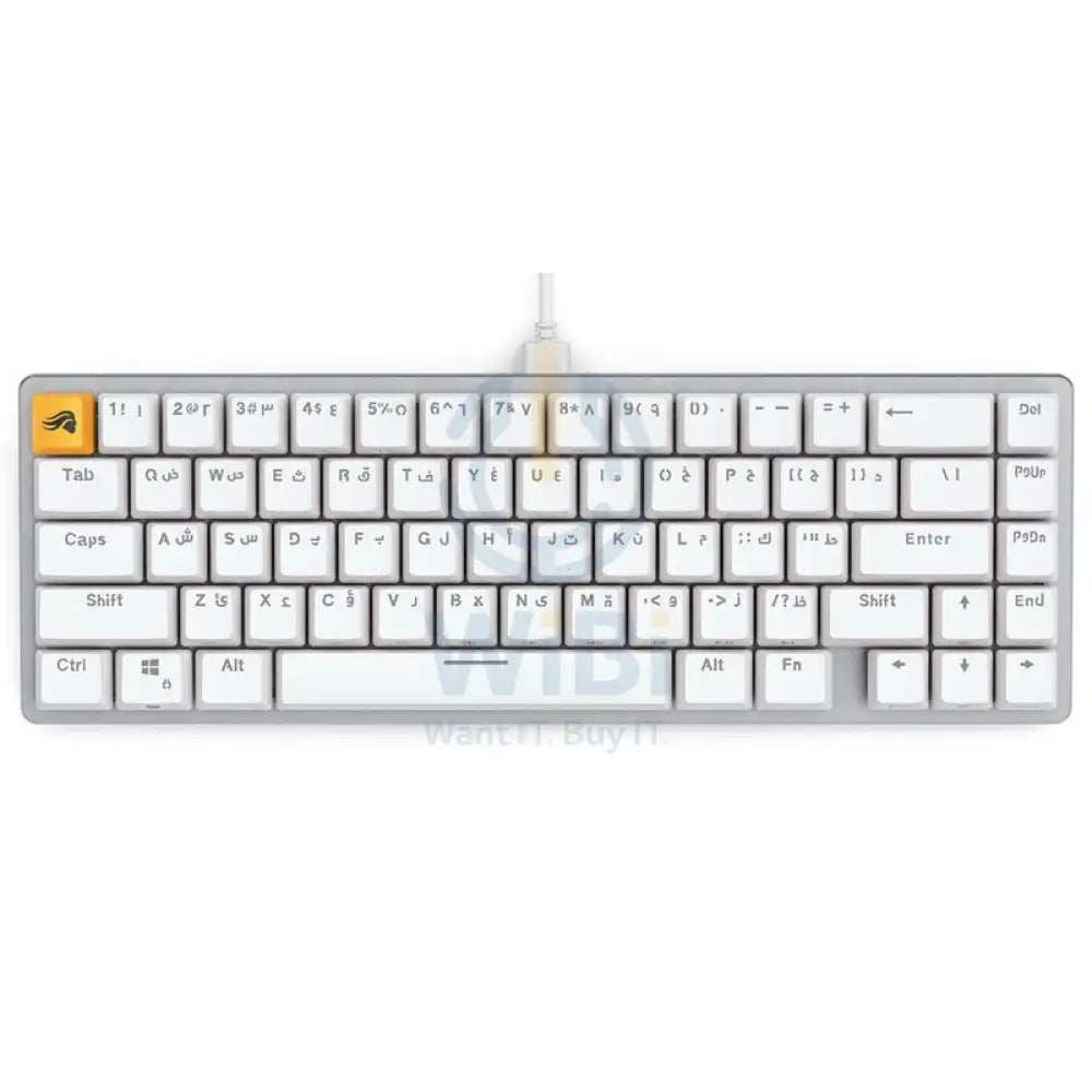 Glorious GMMK2 65% Pre-Built ANSI Wired RGB Mechanical Gaming Keyboard (Arabic Layout) - White Accessories > Keyboard &