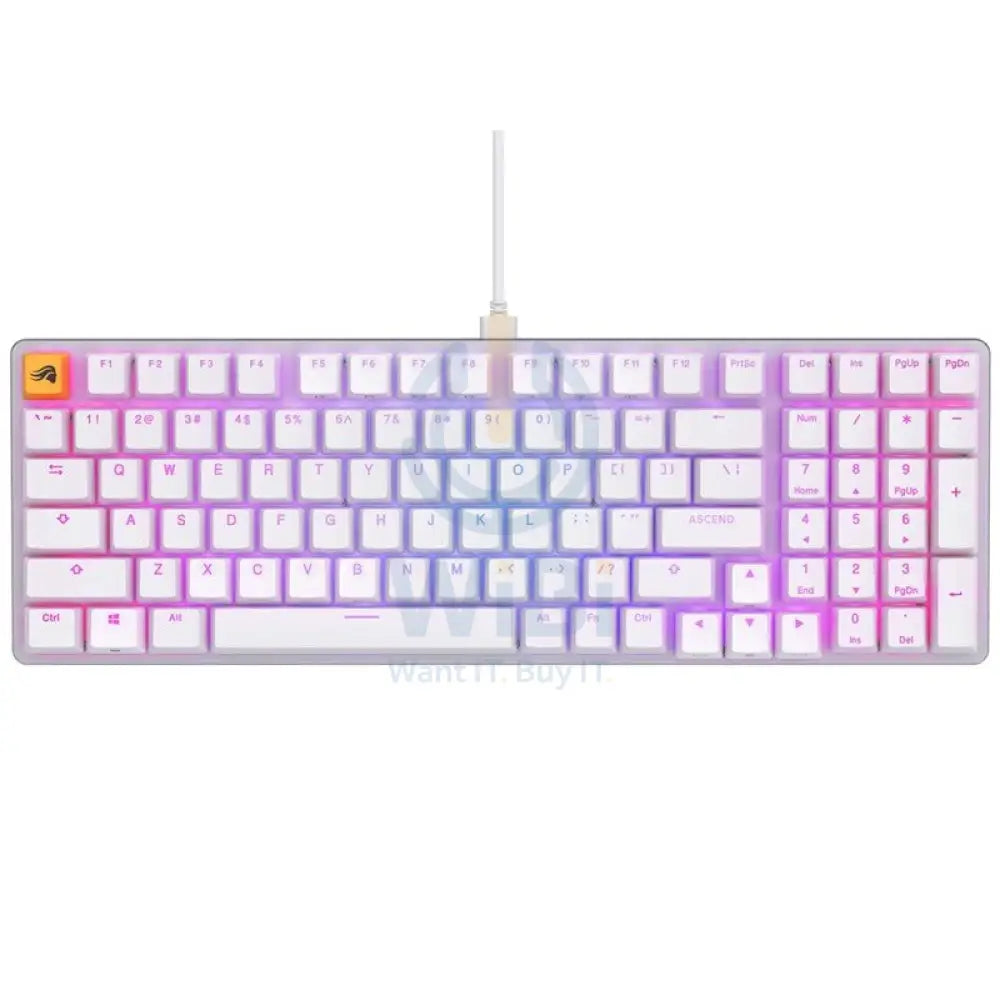 Glorious GMMK2 Full Size 96% Wired RGB Mechanical Gaming Keyboard Pre-Built - White Accessories > Keyboard & Mouse >