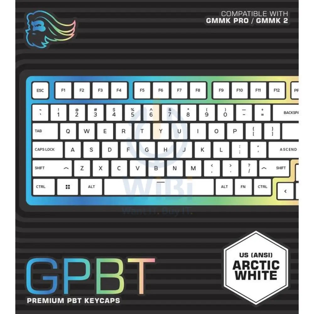 Glorious PBT White Key Caps For Mechanical Gaming Keyboards Accessories > Keyboard & Mouse