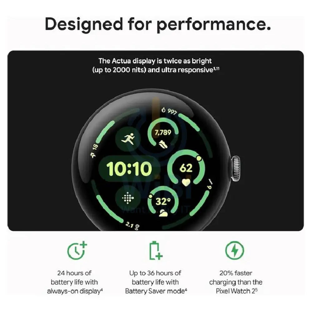 Google Pixel Watch 3 - AMOLED LTPO / 32GB / 45mm / Bluetooth / Wi-Fi / Hazel Smart Watches