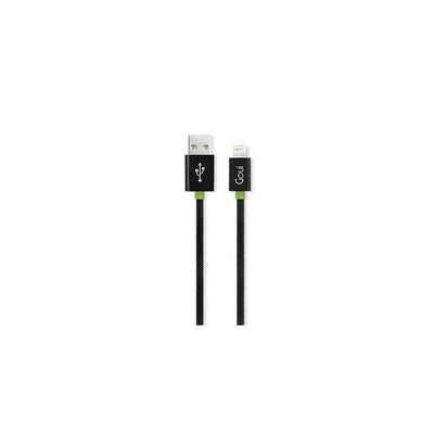 GOUI Spring Metal Cable - USB-A / Lightning / 0.3 Meter / Black