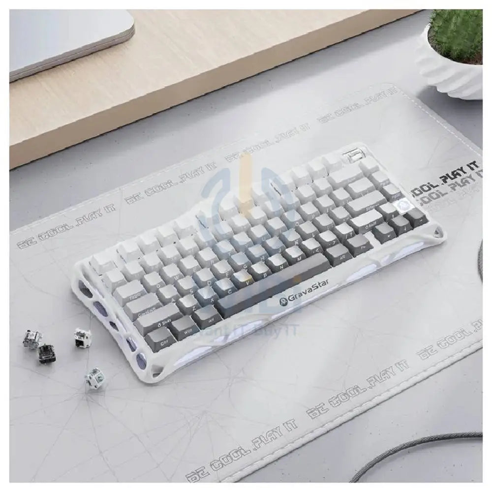 GravaStar Mercury K1 75% Wireless Mechanical Gaming Keyboard - Gradient White Accessories > Keyboard & Mouse > Gaming