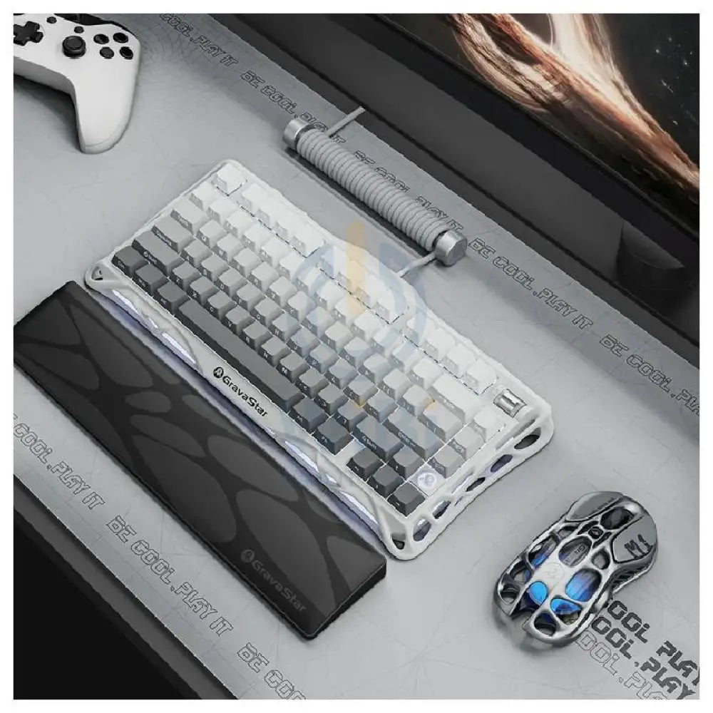 GravaStar Mercury K1 75% Wireless Mechanical Gaming Keyboard - Gradient White Accessories > Keyboard & Mouse > Gaming