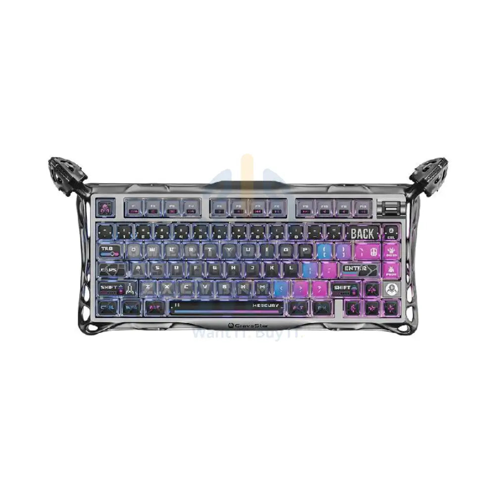 GravaStar Mercury K1 Pro 75% Wireless Mechanical Gaming Keyboard - Concrete Gray Accessories > Keyboard & Mouse >