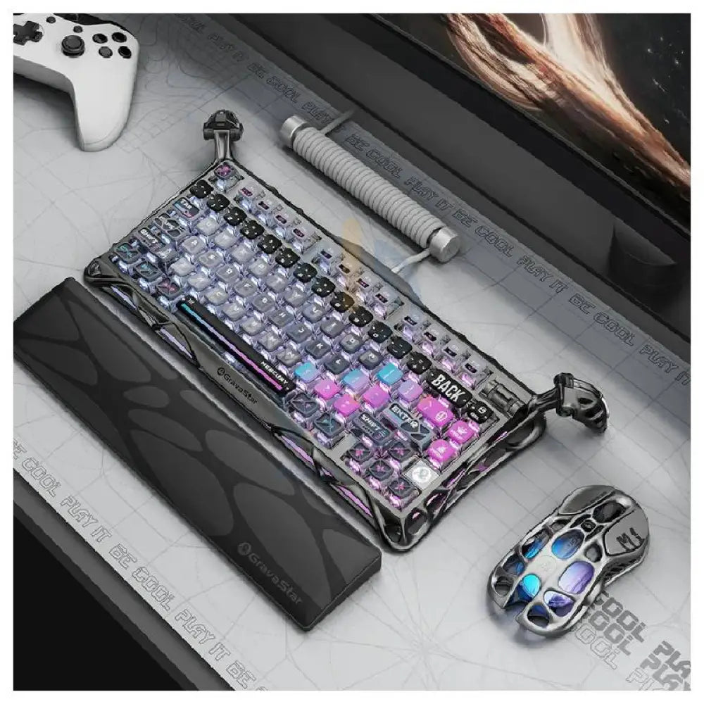 GravaStar Mercury Mercury K1 برو 75% لاسلكي ميكانيكي الألعاب لوحة مفاتيح  إصدارخاص - اكسسوارات سايبر بانك > لوحة مفاتيح  و