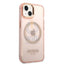 Guess Apple iPhone 14 Plus Magsafe Compatible Translucent Gold Outline & Logo - Pink Accessories > Mobiles & Tablets >