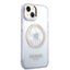 Guess Apple iPhone 14 Plus Magsafe Compatible Translucent Gold Outline & Logo - Purple Accessories > Mobiles & Tablets