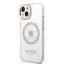 Guess Apple iPhone 14 Plus Magsafe Compatible Translucent Gold Outline & Logo - Transparent Accessories > Mobiles &
