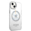 Guess Apple iPhone 14 Plus Magsafe Compatible Translucent Silver Outline & Logo - Silver Accessories > Mobiles &