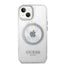Guess Apple iPhone 14 Plus Magsafe Compatible Translucent Silver Outline & Logo - Silver Accessories > Mobiles &
