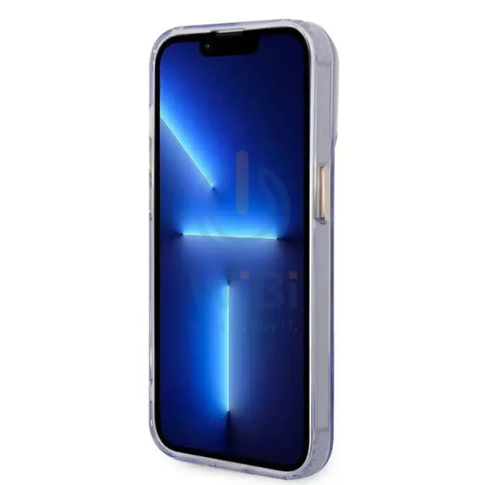 Guess Apple iPhone 14 Pro Magsafe Compatible Translucent Gold Outline & Logo - Purple Accessories > Mobiles & Tablets >