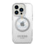 Guess Apple iPhone 14 Pro Magsafe Compatible Translucent Silver Outline & Logo - Silver Accessories > Mobiles & Tablets