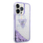 Guess Apple iPhone 14 Pro Max Liquid Glitter Case With Translucent Triangle Logo - Purple Accessories > Mobiles &