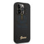 Guess Apple iPhone 14 Pro Max Liquid Silicone Case with PC Camera Outline & Script Metal Logo - Black Accessories >