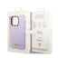 Guess Apple iPhone 14 Pro Max Liquid Silicone Case with PC Camera Outline & Script Metal Logo for - Purple Accessories