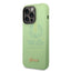 Guess Apple iPhone 14 Pro Max Liquid Silicone Case with PC Camera Outline & Script Metal Logo - Green Accessories >