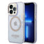 Guess Apple iPhone 14 Pro Max Magsafe Compatible Translucent Gold Outline & Logo - Purple Accessories > Mobiles &