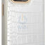 Guess Apple iPhone 14 Pro Max Pu Croco Case With Metal Camera Outline - Silver Accessories > Mobiles & Tablets > Mobiles