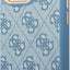 Guess Apple iPhone 14 Pro PC/TPU 4G PU Case With Metal Camera Outline & Buttons - Blue Accessories > Mobiles & Tablets