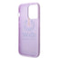 Guess Apple iPhone 14 Pro PU Leather Saffiano Case with Metal Logo & Hot Stamp Stripes - Purple Accessories > Mobiles &