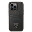 Guess iPhone 14 Pro PU Saffiano Case with Double Cardslot & Metal Triangle Logo - Black Accessories > Mobiles & Tablets
