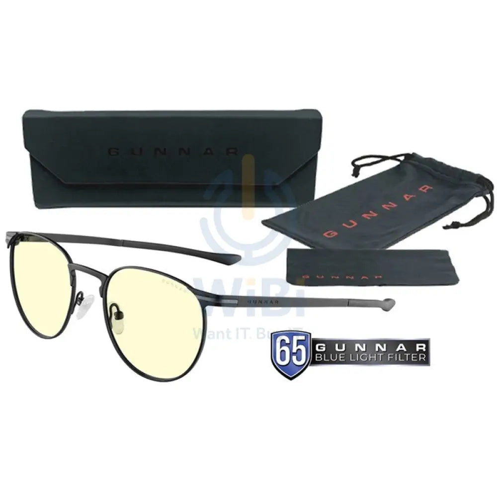 Gunnar Mateo Titanium Blue Light Gaming Glasses - Onyx Frame Amber Lens Tint Accessories > Other Accessories > Gaming