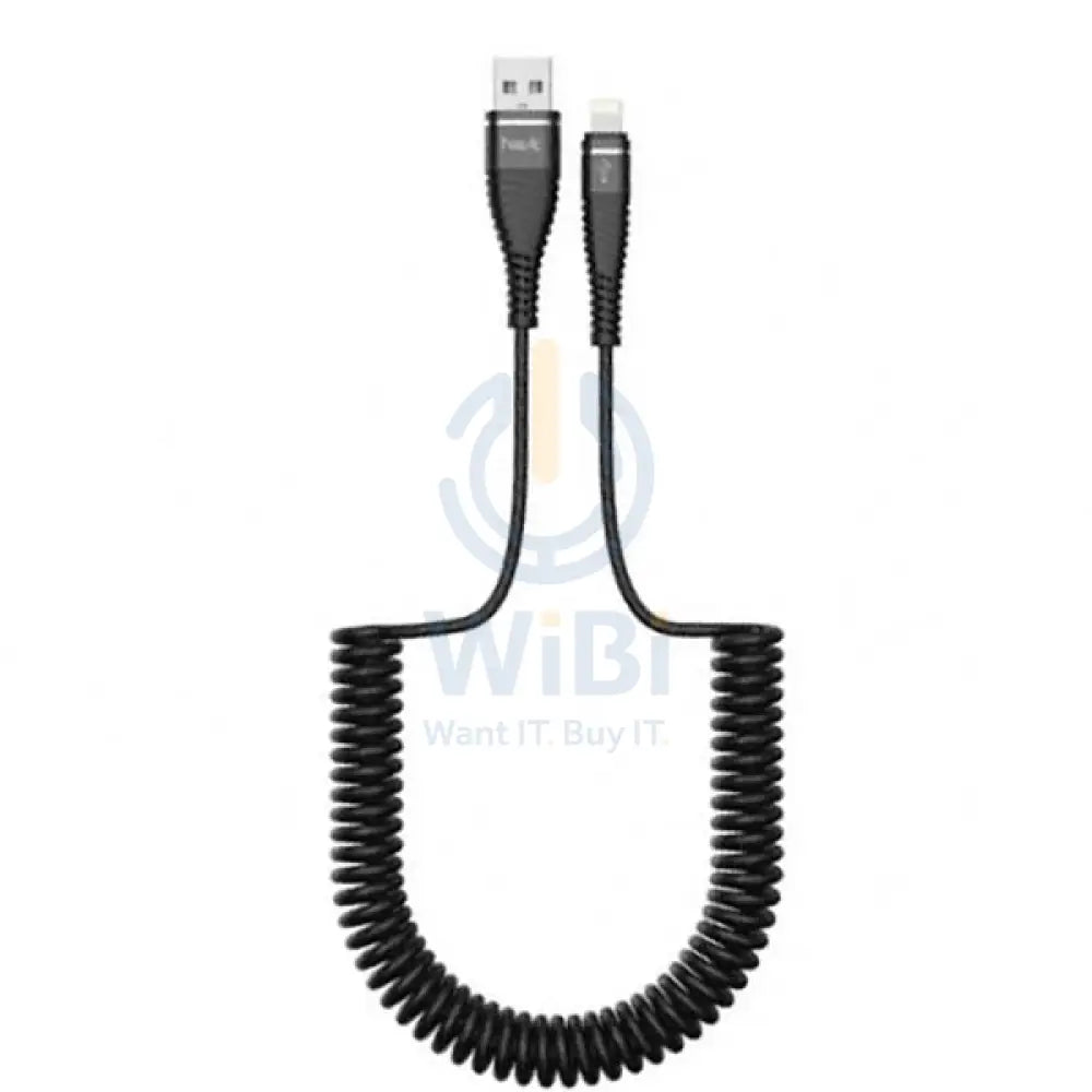 HAVIT USB to lightning spring cable-Black Accessories > Cables & Converters > Cables