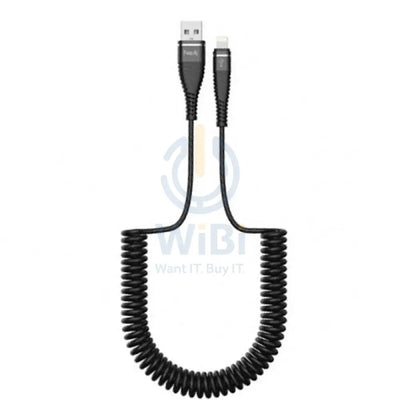 HAVIT USB to lightning spring cable-Black Accessories > Cables & Converters > Cables